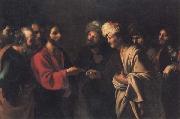 MANFREDI, Bartolomeo Tribute to Caesar oil painting on canvas